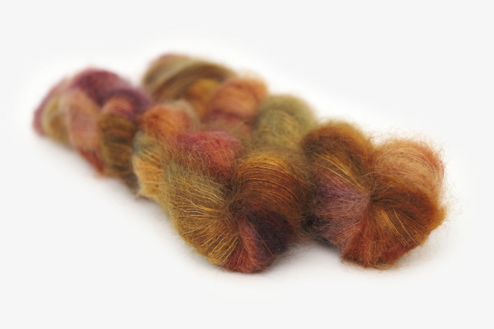 Cider, Merino Wool, Red Yarn, Orange Yarn, Purple Yarn