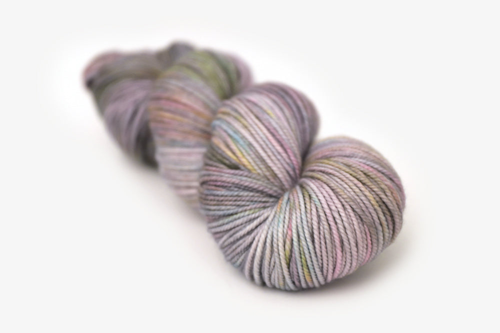 tonal hand dyed gray plum peach green blue bulky yarn