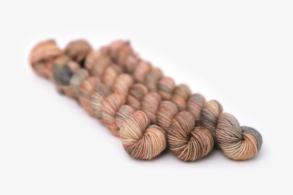 Sage Taproot Taproot | Speckled Yarn | Peach, Pink, Ochre, Sage Green