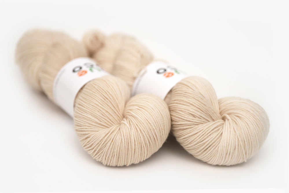 semisolid hand dyed light beige tan phyllis sock yarn